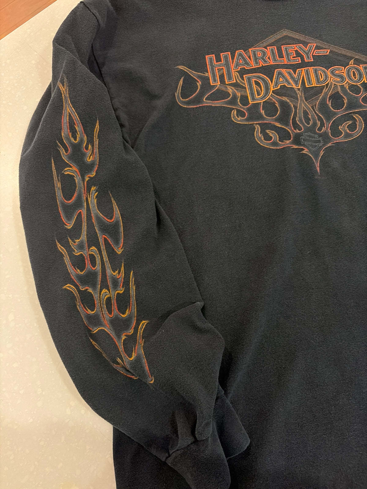 2006 Harley Davidson Louisville, Kentucky Flames Long Sleeve Shirt (L)