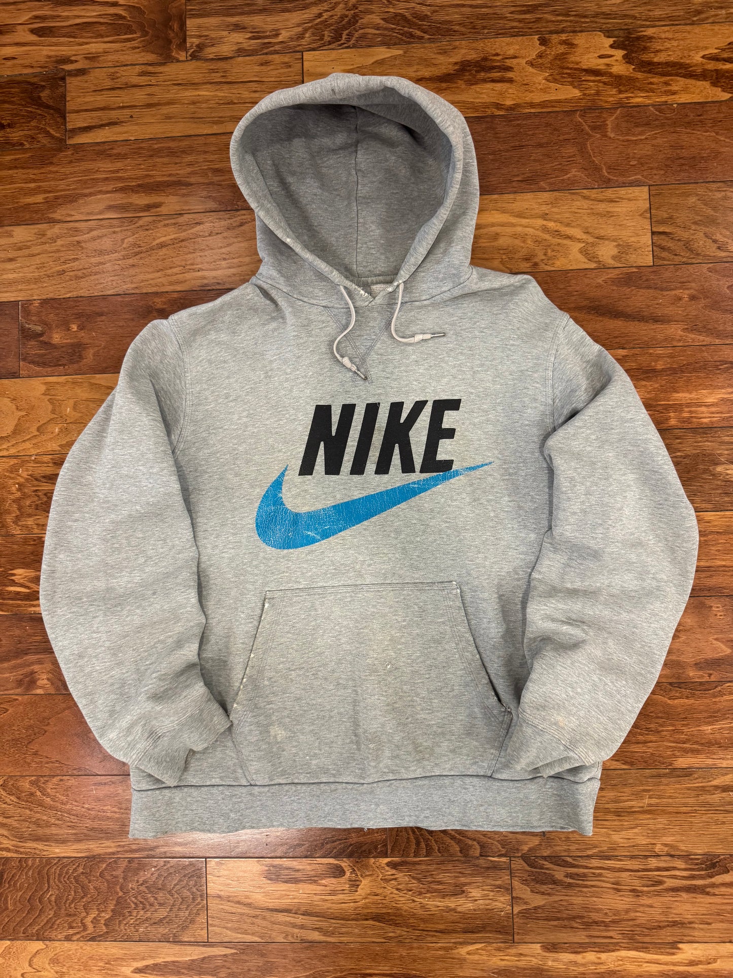00s Nike Distressed Rare Spell Out Hoodie (XL)