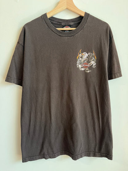 2007 Harley Davidson Motorcycles Wilmington Mocha Tee (L)