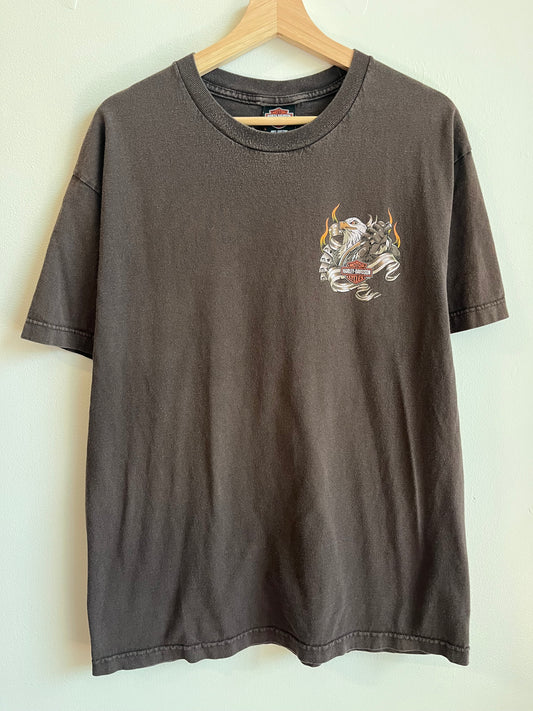 2007 Harley Davidson Motorcycles Wilmington Mocha Tee (L)
