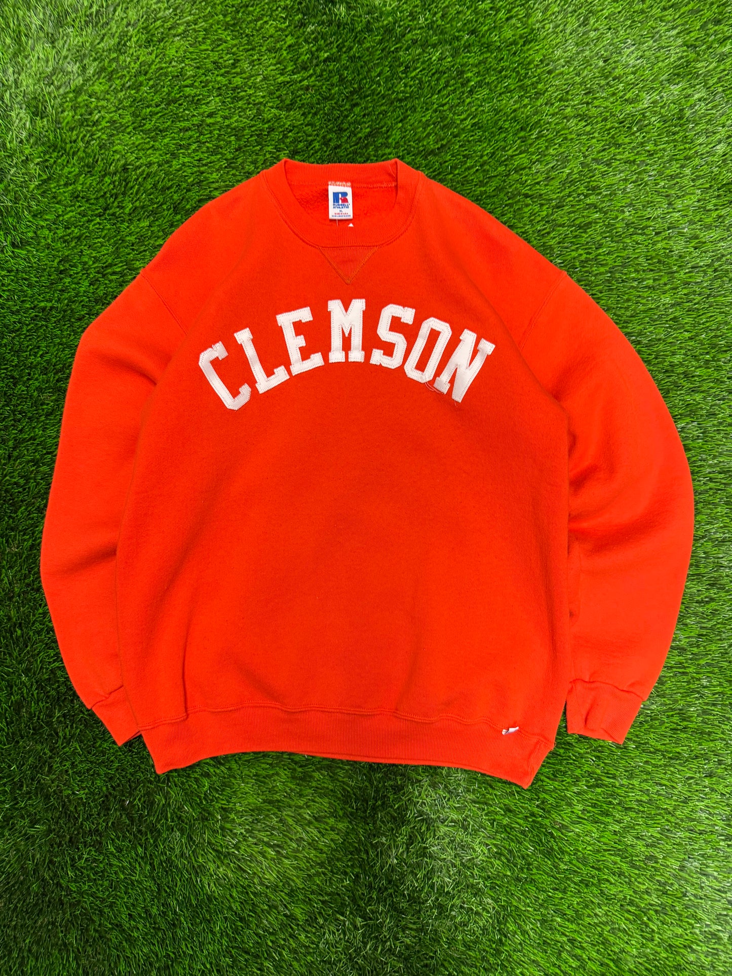 90s Clemson University Spell Out Vintage Russell Crewneck (XL)