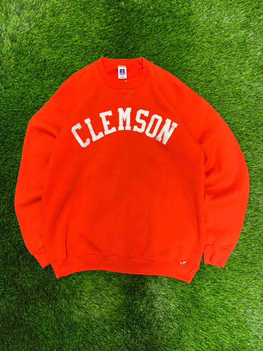 90s Clemson University Spell Out Vintage Russell Crewneck (XL)