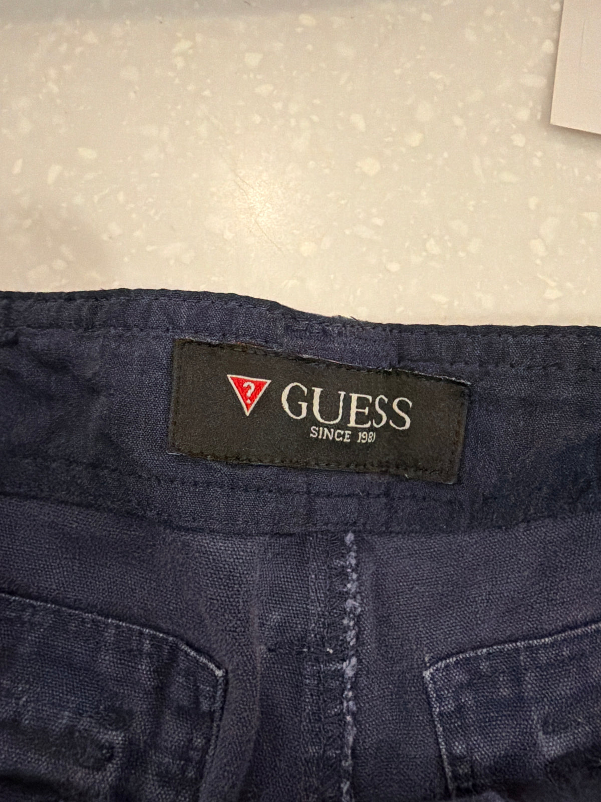 00s Guess Faded Utility Navy Shorts (34)