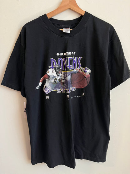 2001 Baltimore Ravens Ray Lewis Black Tee (L)