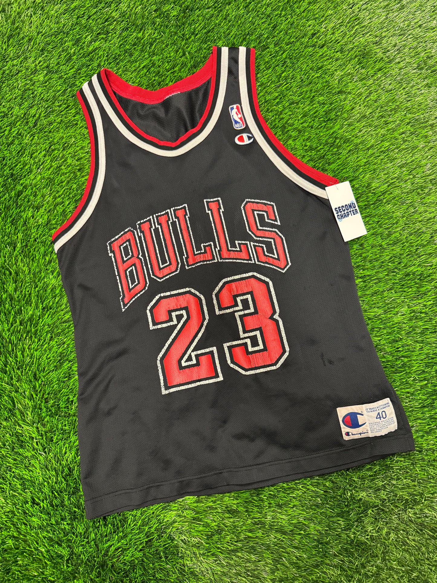 90s Chicago Bulls Michael Jordan Champion NBA Jersey (S)
