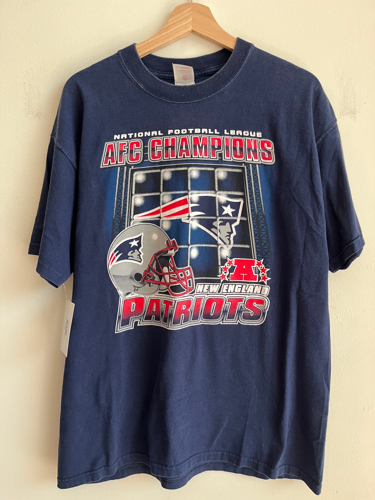 2001 New England Patriots AFC Champs Roster Tee (XL)