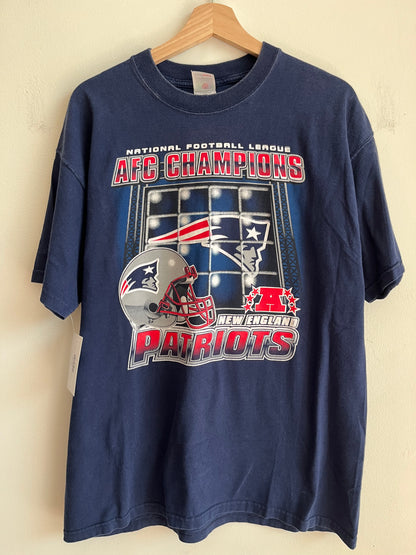 2001 New England Patriots AFC Champs Roster Tee (XL)
