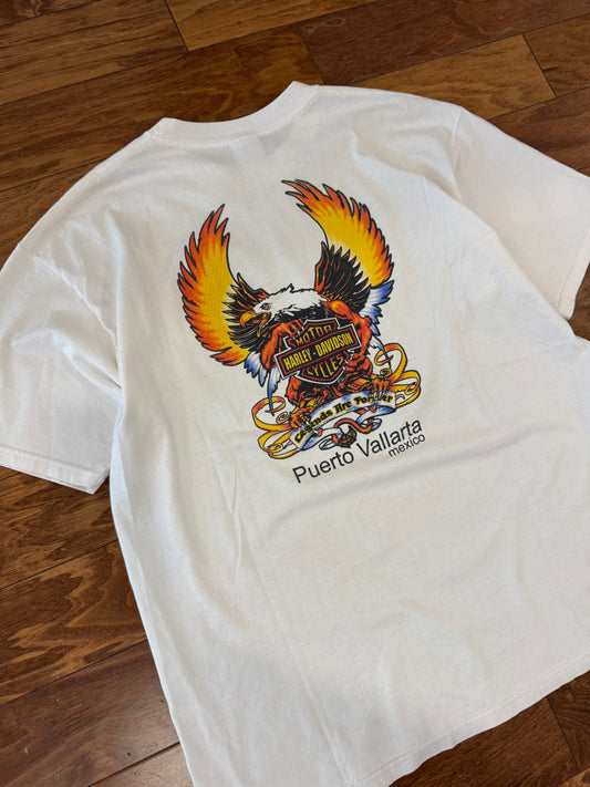 00s Harley Davidson Jalisco, Mexico Vintage Bootleg Tee (XL)
