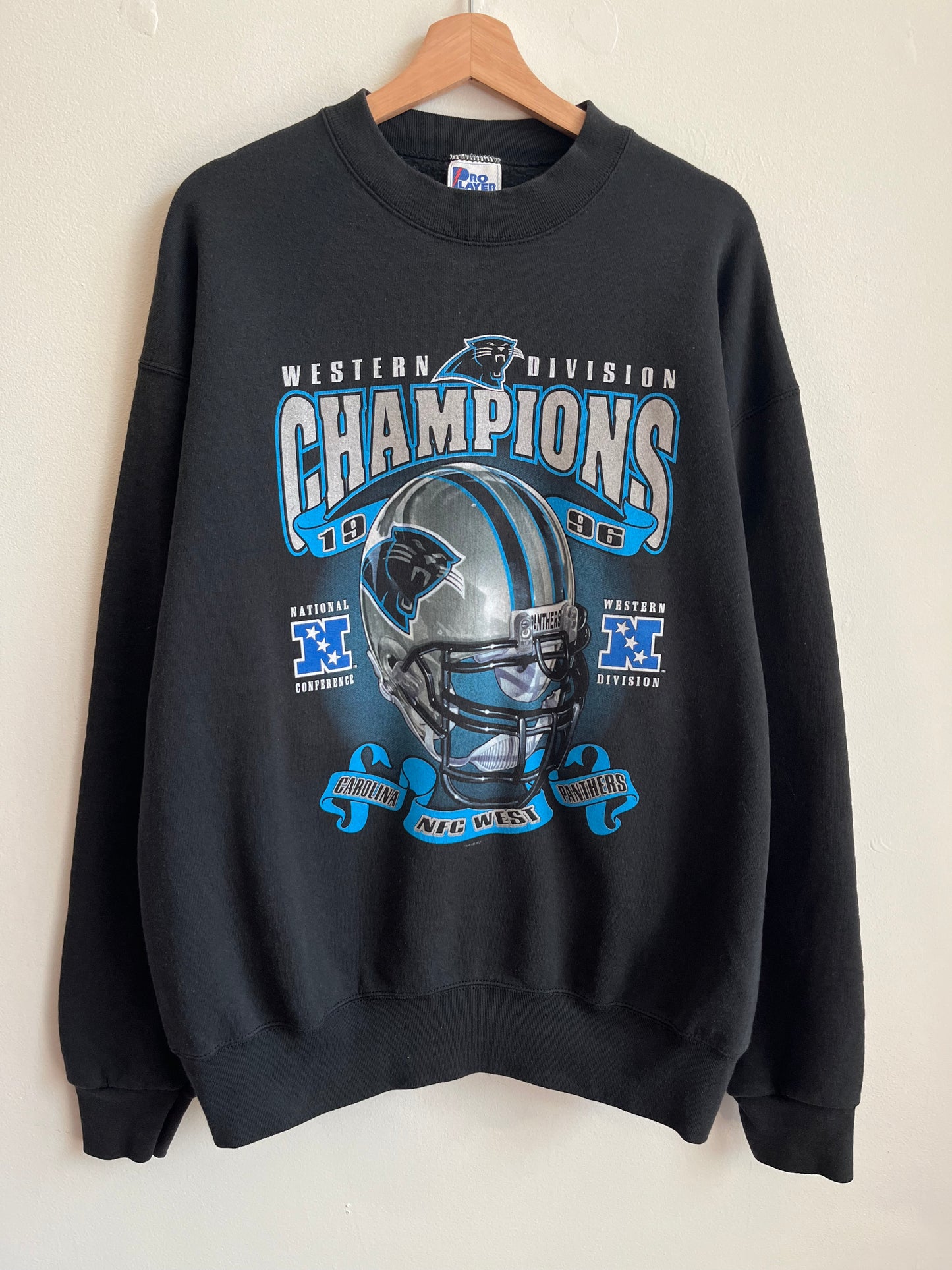 1996 Carolina Panthers NFC West Helmet Crewneck (XL)