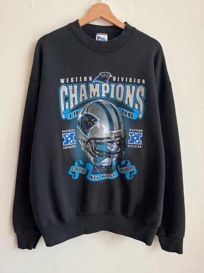 1996 Carolina Panthers NFC West Helmet Crewneck (XL)