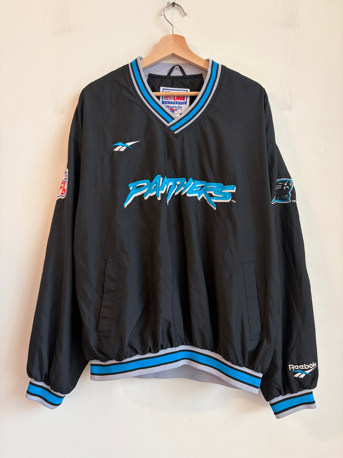 90s Carolina Panthers Cat Scratch Reebok Pro Line Windbreaker (L)