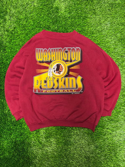 1995 Washington Redskins Vintage Spell Out Crewneck (XXL)