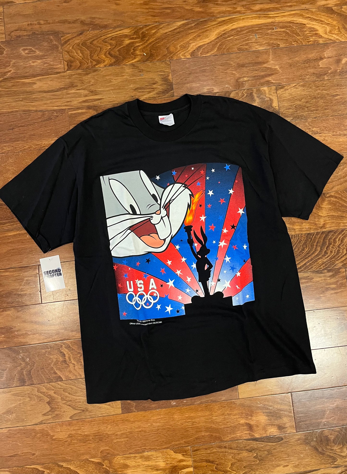 1996 USA Olympics Looney Tunes Bugs Bunny Graphic Tee (XL)