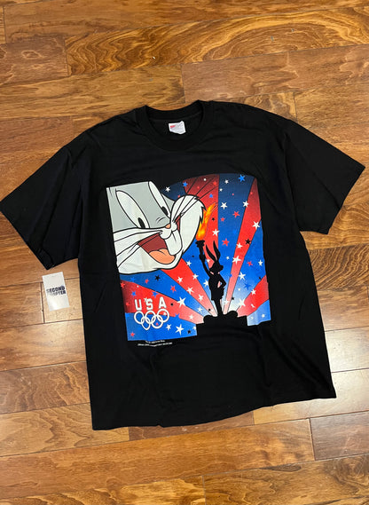 1996 USA Olympics Looney Tunes Bugs Bunny Graphic Tee (XL)