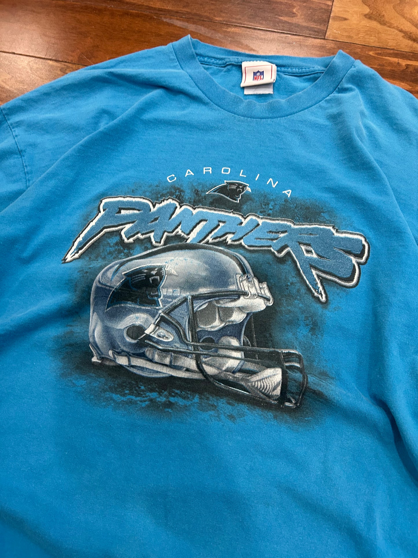 00s Carolina Panthers Long Sleeve Helmet Shirt (XXL)