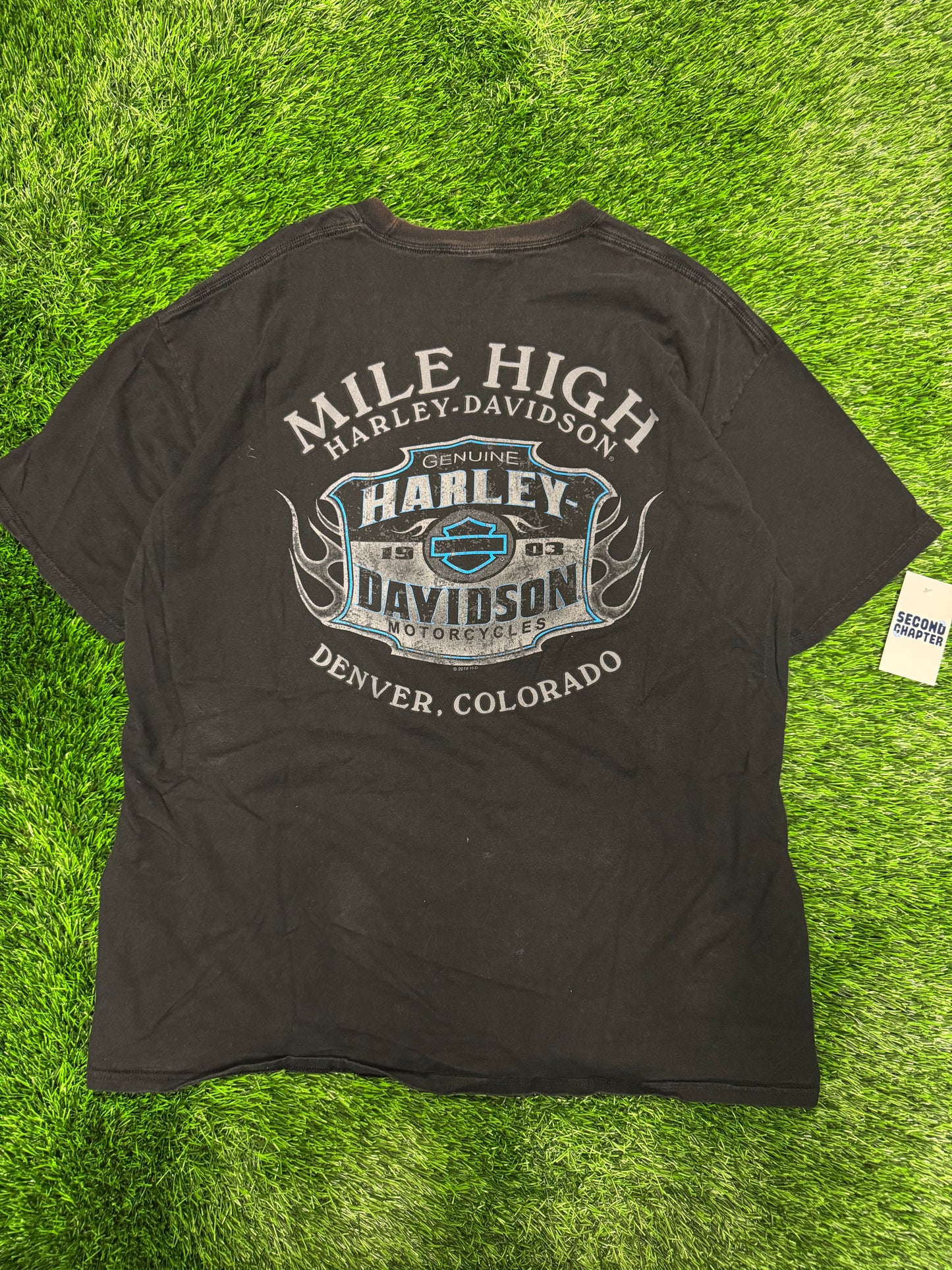 Harley Davidson Colorado Blue Flames Tee (XXL)