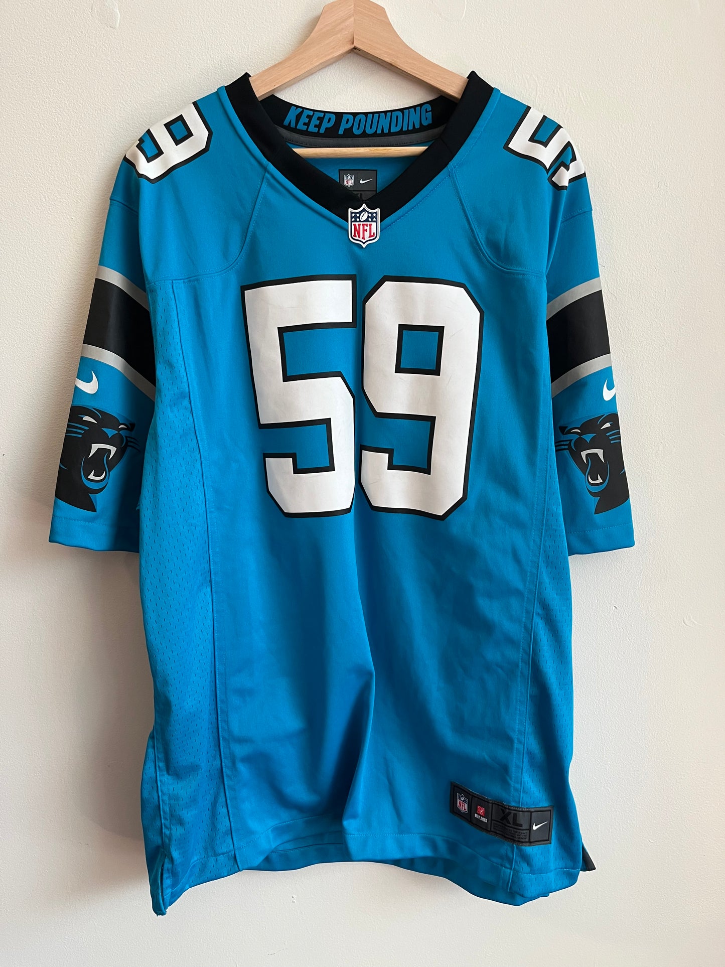 2010s Carolina Panthers Luke Kuechly Blue Nike Jersey (XL)