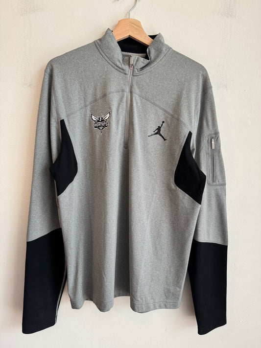 2013 Charlotte Hornets NBA Dri-Fit Quarter Zip Pullover (M)