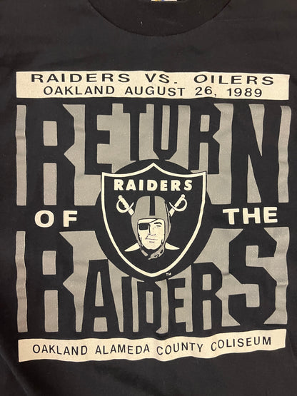 1989 Oakland Raiders "Return of the Raiders" NFL Tee (L)