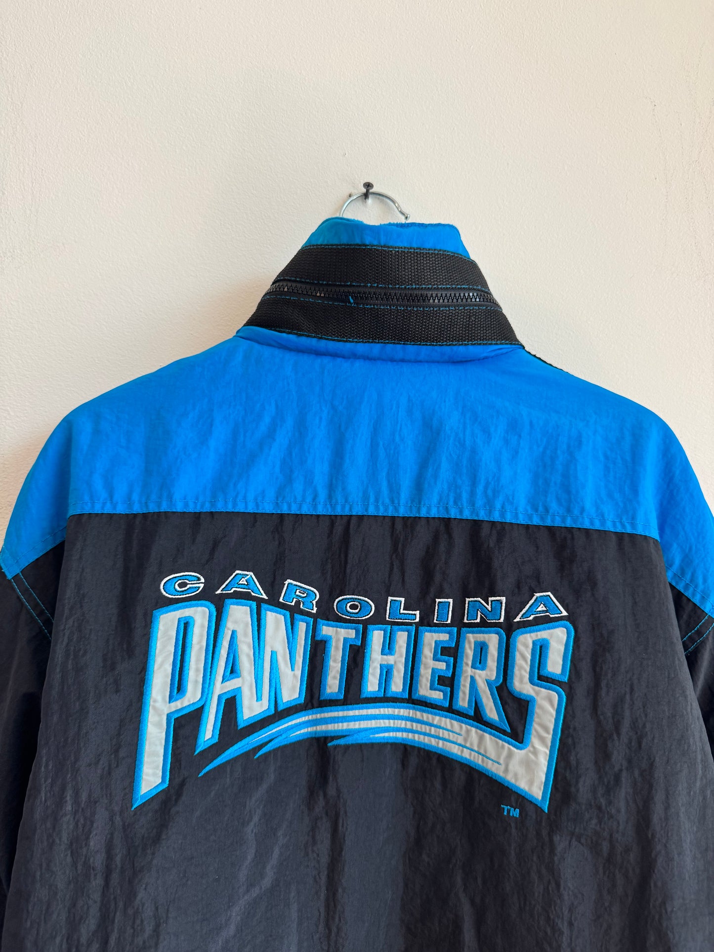 90s Carolina Panthers Chore Embroidered Puffer Jacket (M)