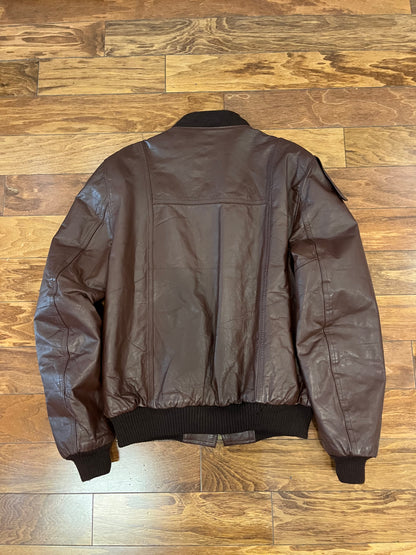 80s Sears Leather Shop Vintage Jacket (L)