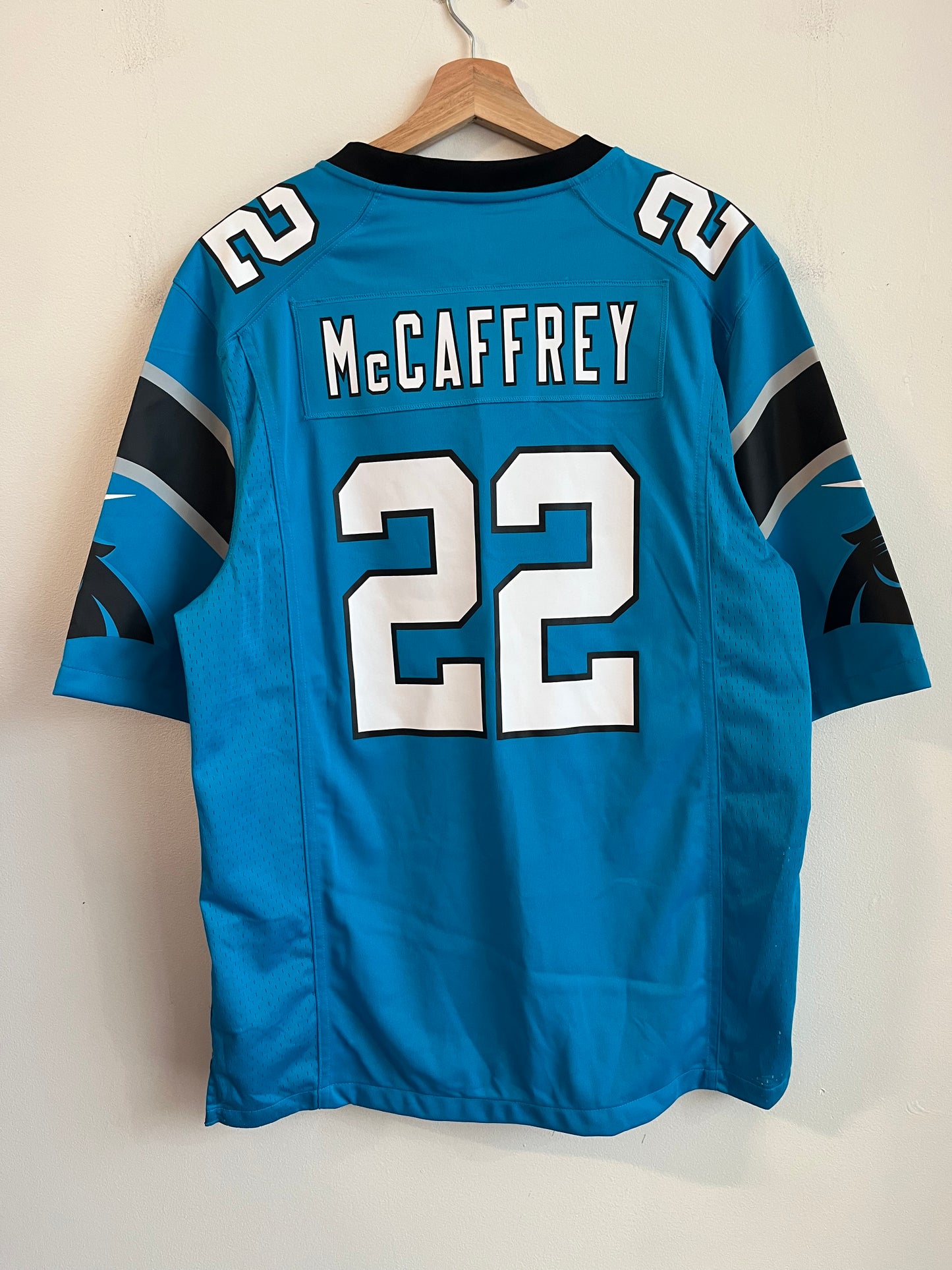 2022 Carolina Panthers Christian McCaffery Blue Jersey (L)