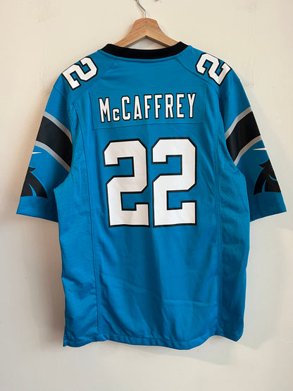 2022 Carolina Panthers Christian McCaffery Blue Jersey (L)
