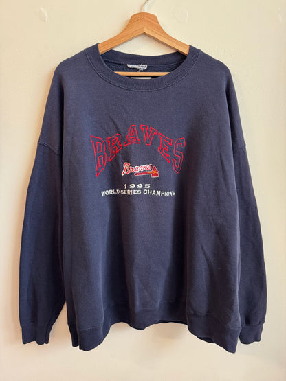 1995 Atlanta Braves Lee Sports Embroidered Crewneck (XXL)