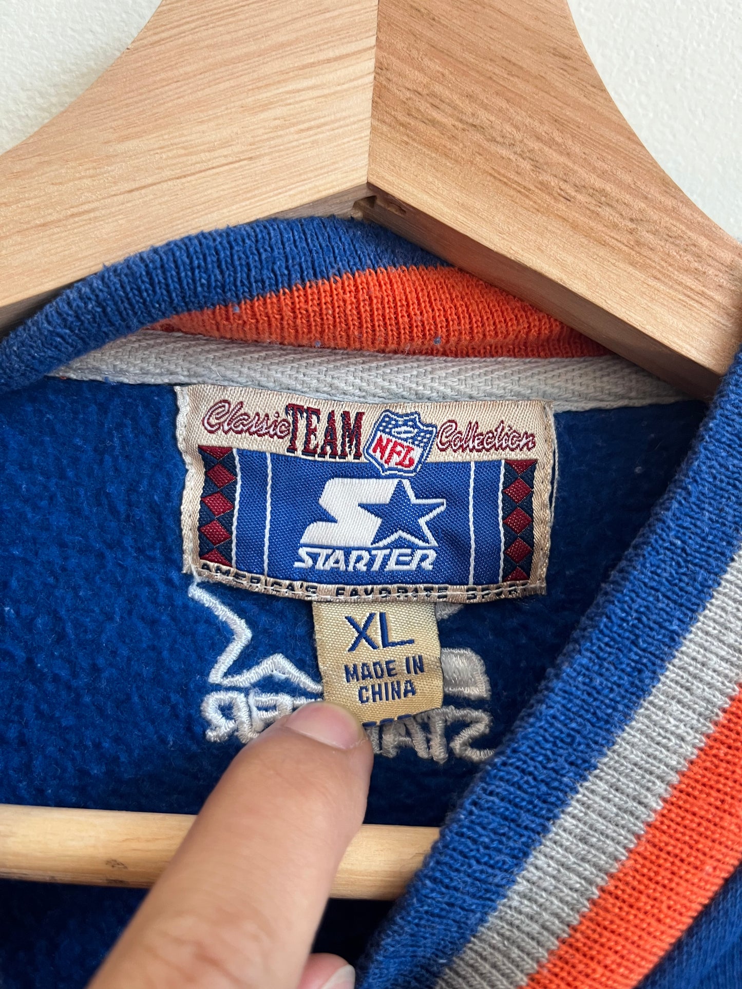 90s Denver Broncos NFL Starter Embroidered Crewneck (Youth XL)