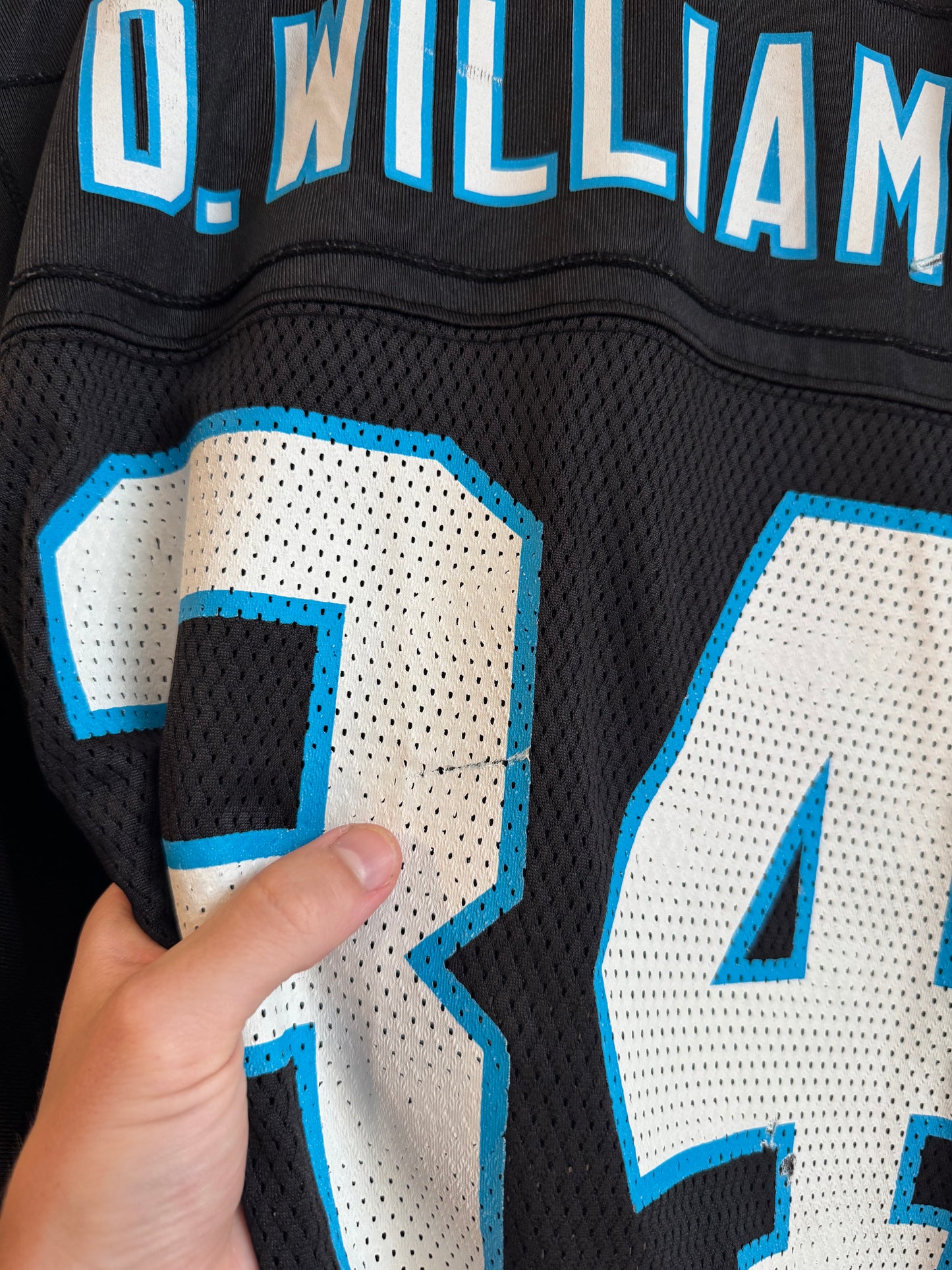 00s Carolina Panthers Deangelo Williams Reebok Home Jersey (M)