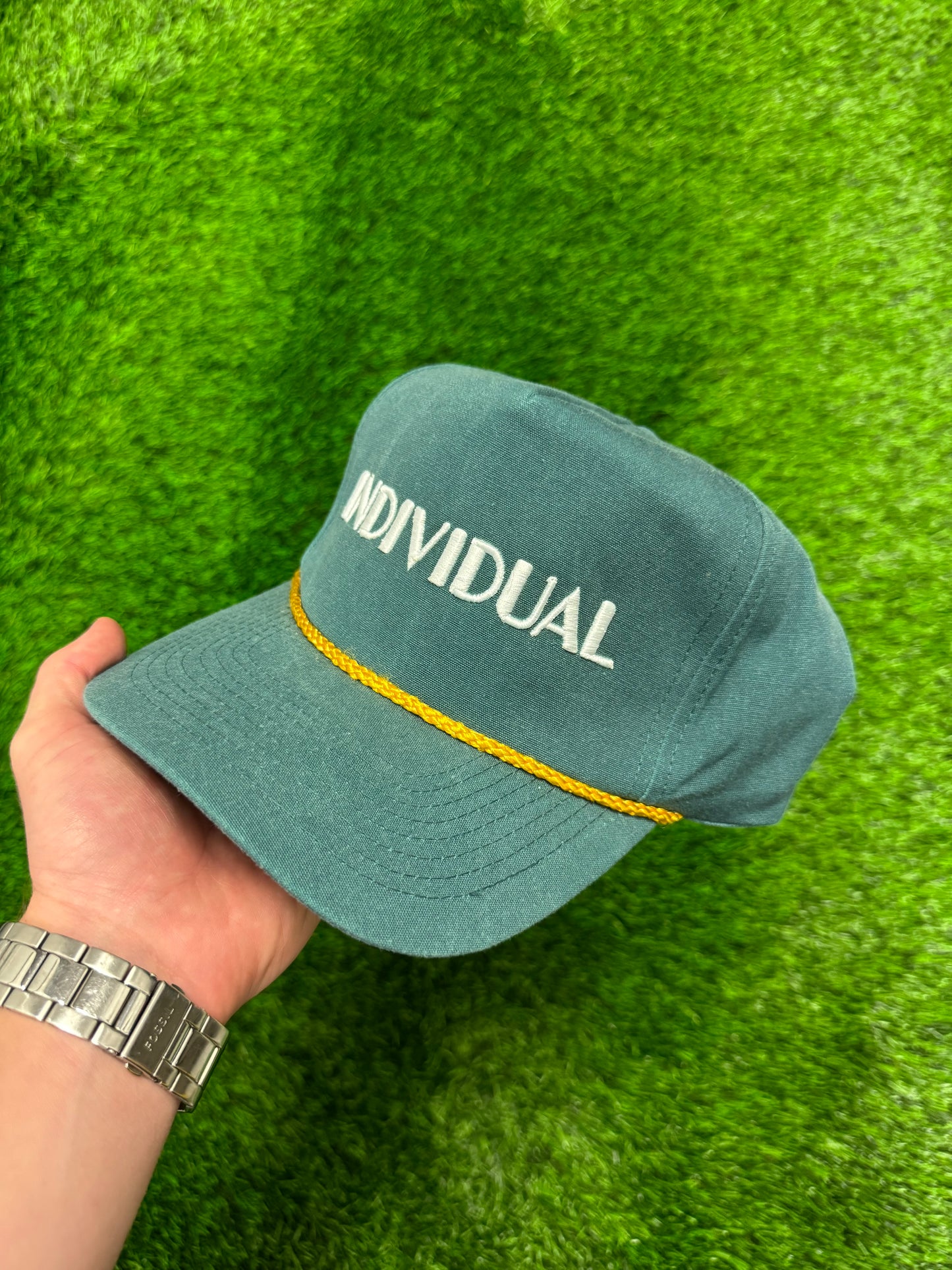 00s Individual Rope Hat Spell Out Vintage Snapback Hat (OS)