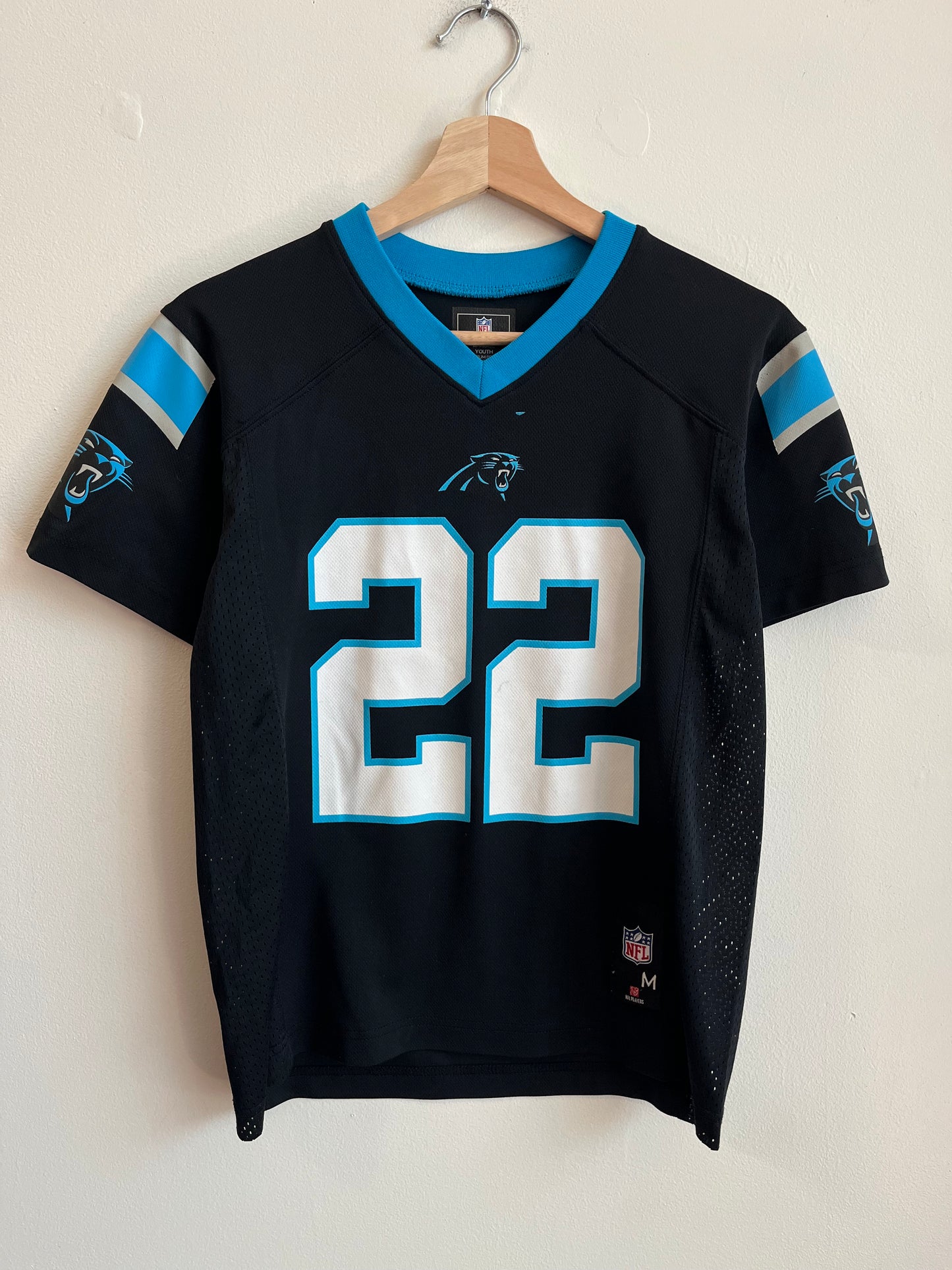 2010s Carolina Panthers Christian McCaffery Jersey NFL (Youth M)