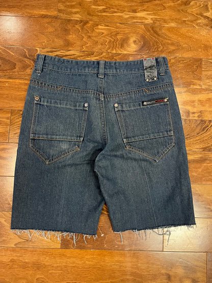 00s South Pole Baggy Dark Wash Shorts (34)