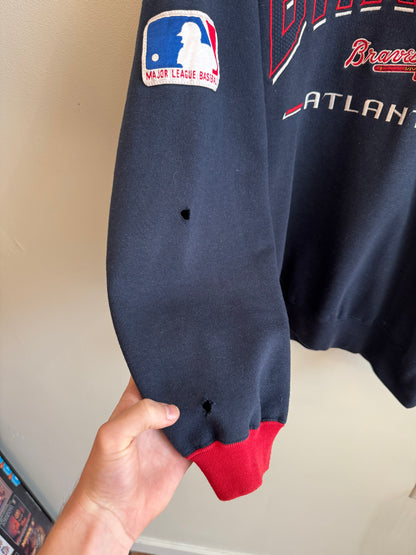 90s Atlanta Braves Vintage Embroidered Lee Crewneck (L)