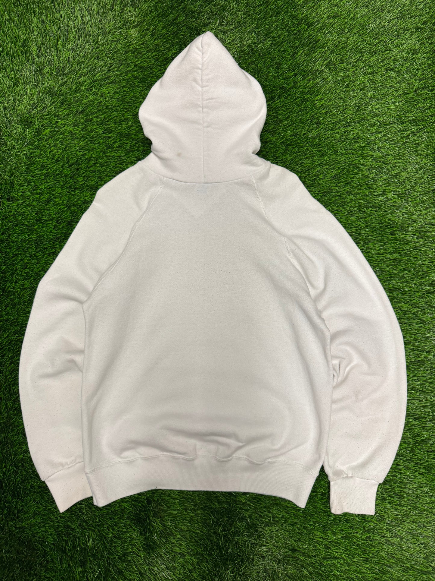 80s NC State University (NCSU) Wolfpack Vintage White Mascot Hoodie (L)