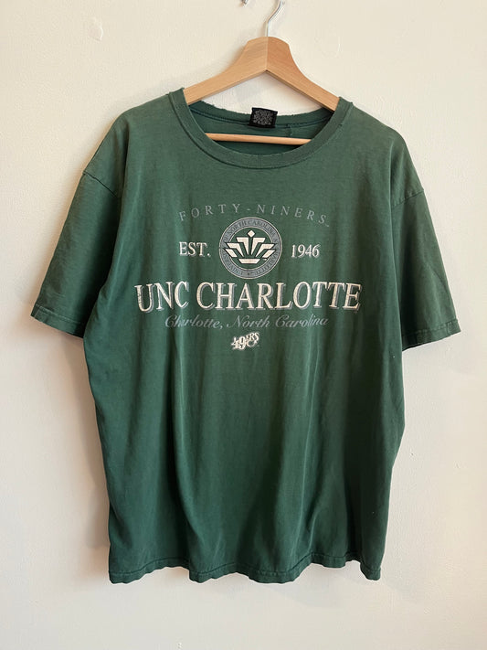 90s UNCC Charlotte Faded Galt Sand Tee (L)