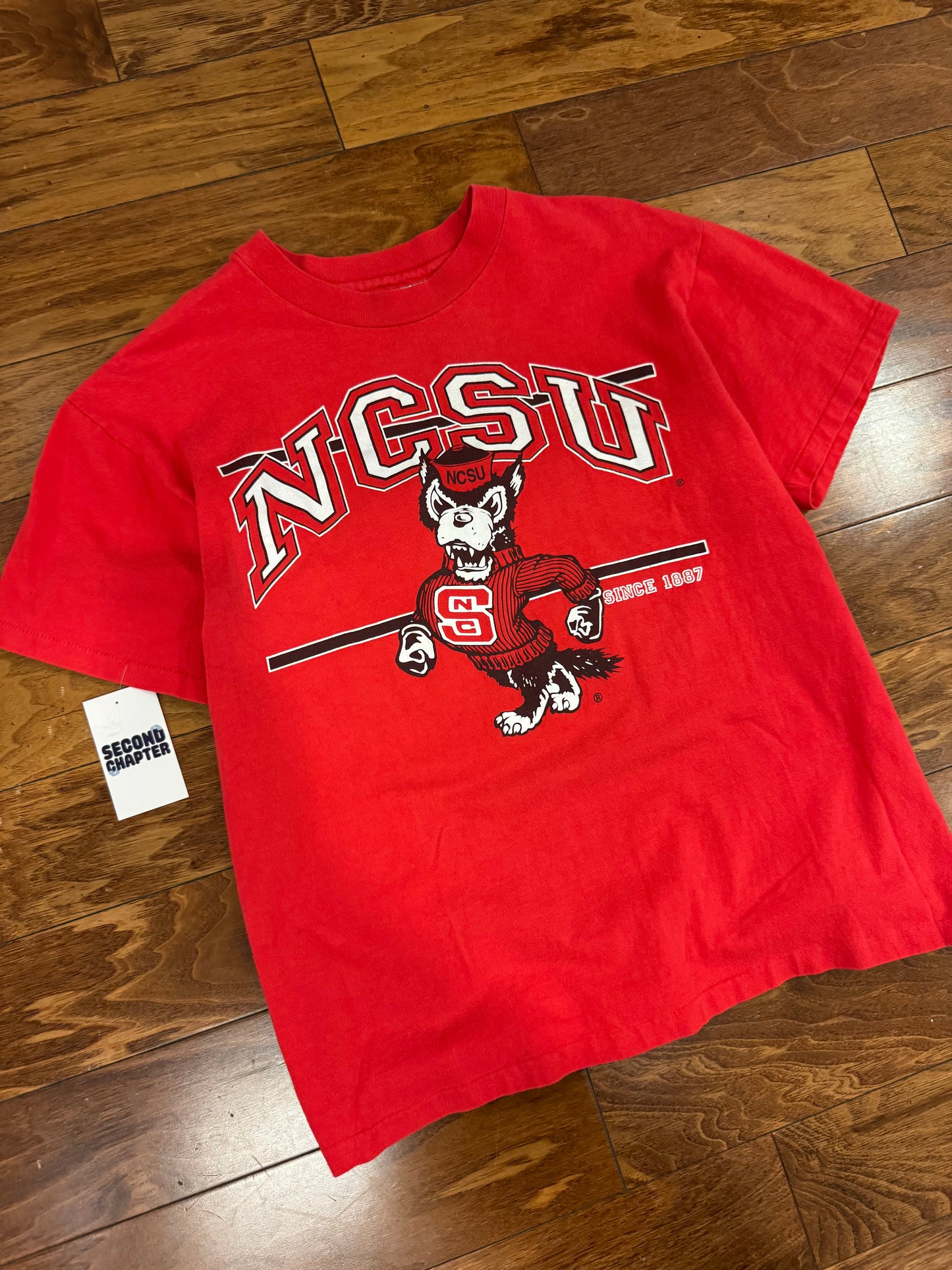 90s NC State Wolfpack Hanes Red Vintage Tee (L)
