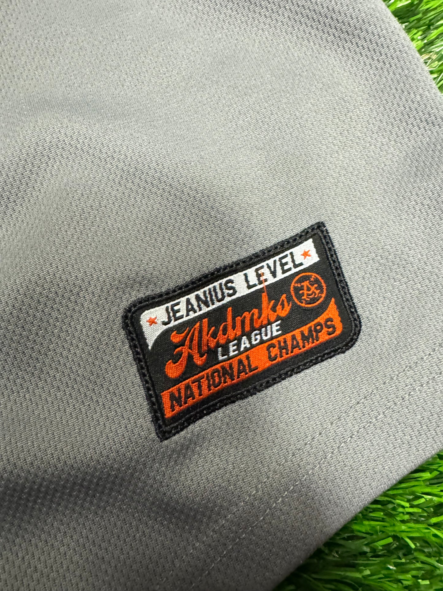 00s Akedemiks #99 Grey./Orange Baseball Jersey (L)