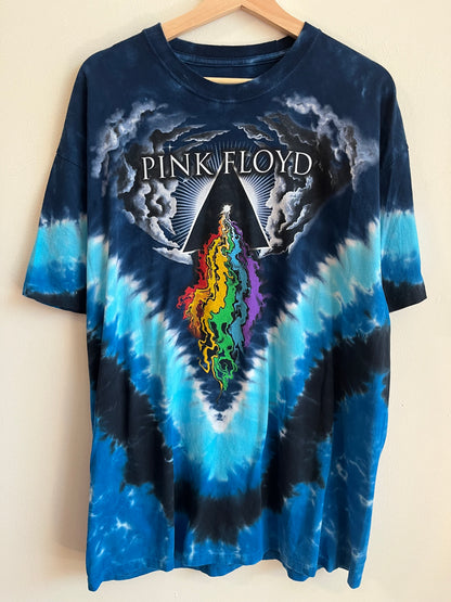 2014 Pink Floyd Liquid Blue Tie Dye Music Tee (XXL)
