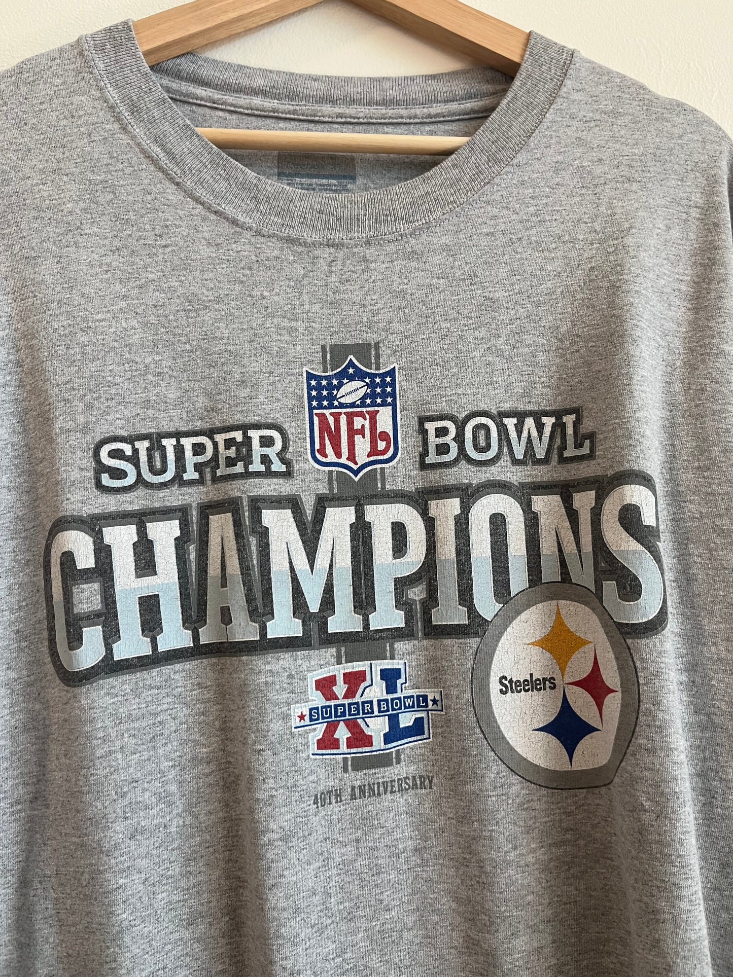 2007 Pittsburgh Steelers Super Bowl Cropped Tee (XXL)