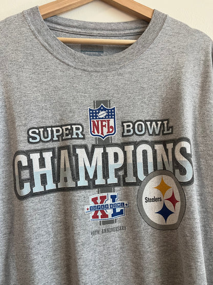 2007 Pittsburgh Steelers Super Bowl Cropped Tee (XXL)