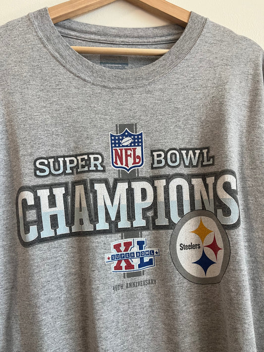 2007 Pittsburgh Steelers Super Bowl Cropped Tee (XXL)