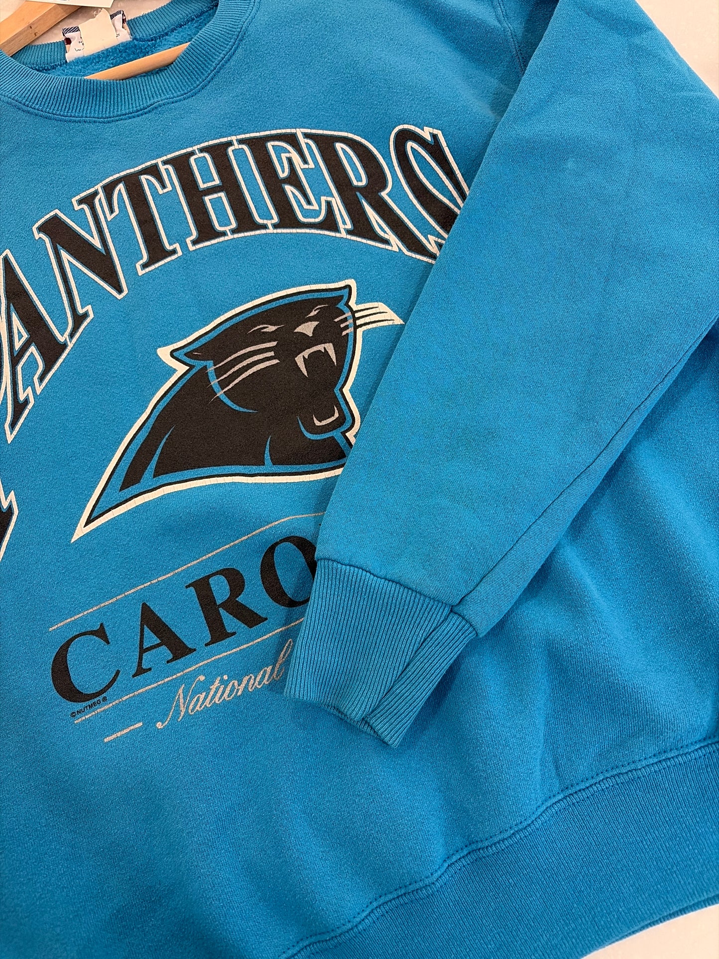 1996 Carolina Panthers Stained Blue Lee Crewneck (M)
