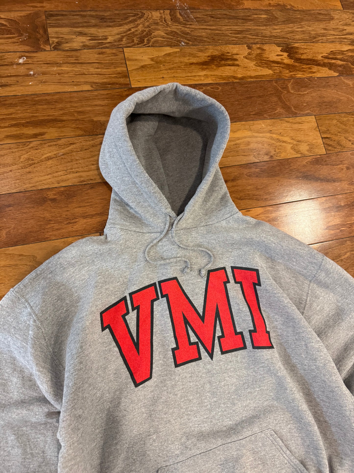 90s VMI Russell Athletics Grey Hoodie (XL)