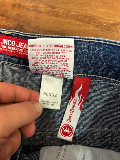 00s Jnco Tribals Tiger Graphic Vintage Baggy Jeans (36 x 32)