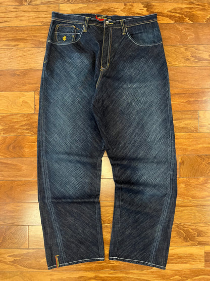 00s Rocawear Dark Wash Baggy Jeans (38 x 34)