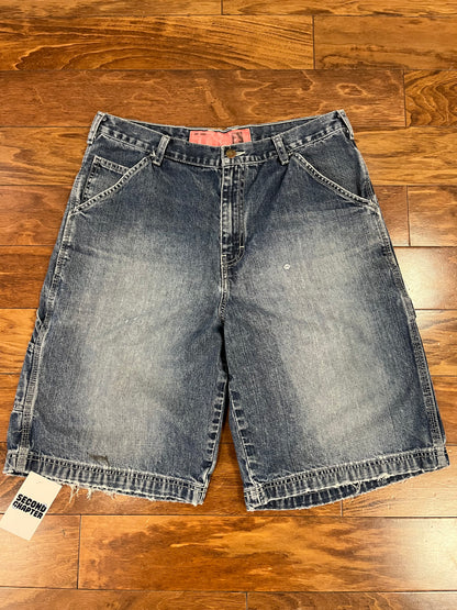00s Mossimo Dark Wash Carpenter Shorts (34)