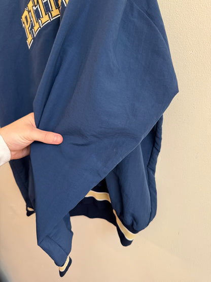 90s University of Pittsburgh Navy Spell Out Windbreaker (XXL)