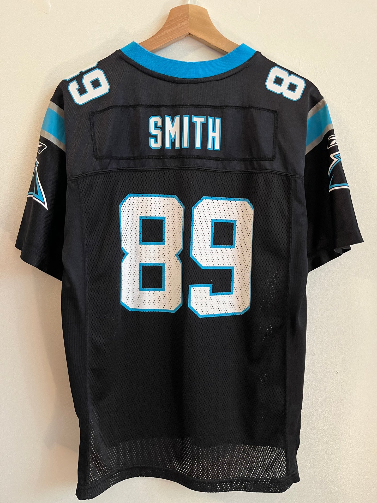 00s Carolina Panthers Steve Smith Reebok Home Jersey (Youth L)