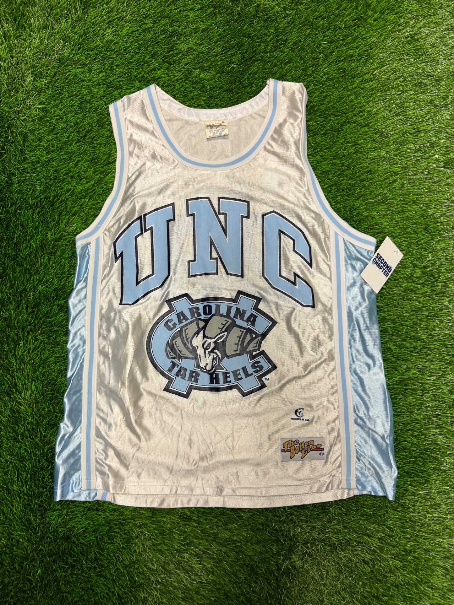 90s University of North Carolina (UNC) Michael Jordan Bottom Line NCAA Basketball Jersey (L)
